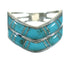 Turquoise Inlay Sterling Silver Ring Size 5-3/4 FX91658